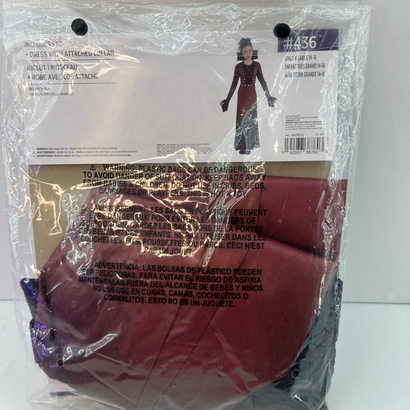 Dark Countess Costume Sombre Girls Extra Large 14-16 Halloween Dress - Picture 3 of 3